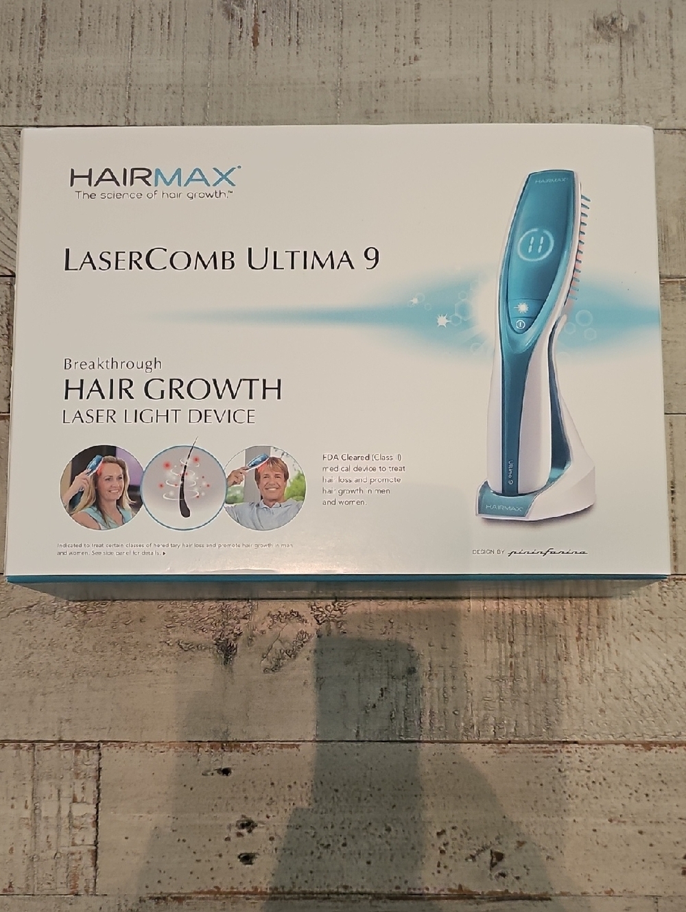 LaserComb Ultima 9 Hair Growth Laser Light Device - Blue/White NEW IN BOX